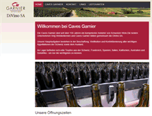 Tablet Screenshot of garnier-vins.ch